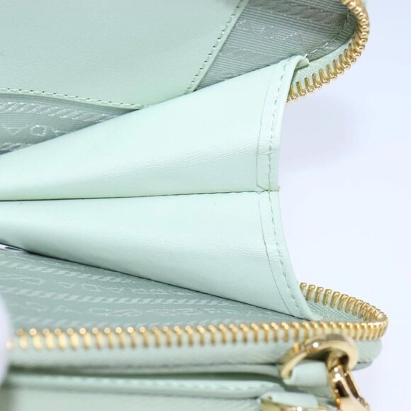 PRADA Chain Hand Bag Leather Green Auth 106436AV - Picture 11 of 15